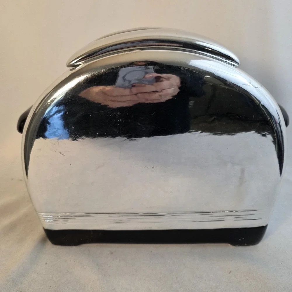 Treasure Craft RARE HTF Art Deco Silver Toaster Cookie Jar. Brave Little Toaster